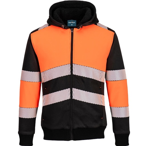 [PW377] PW377 PW3 H-Vis Zipped Class 1 Winter Hoodie