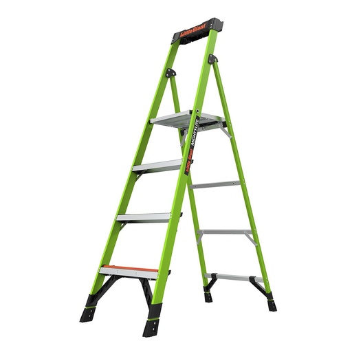 [15366EN] 15366EN MIGHTYLITE, 1 x 6 Model - EN 131 - 150 kg Rated, Fiberglass Stepladder with GROUND CUE