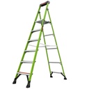 15368EN MIGHTYLITE, 1 x 8 Model - EN 131 - 150 kg Rated, Fiberglass Stepladder with GROUND CUE