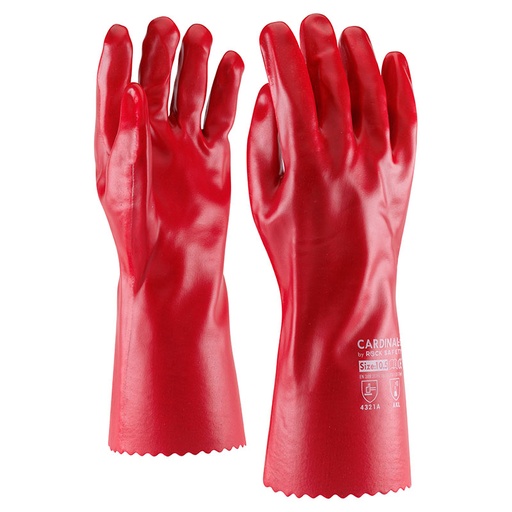 [CARDINAL-35] CARDINAL-35 PVC Chemical Ασφάλεια Προστατευτικά γάντια εργασίας 35cm Type B A.K.L