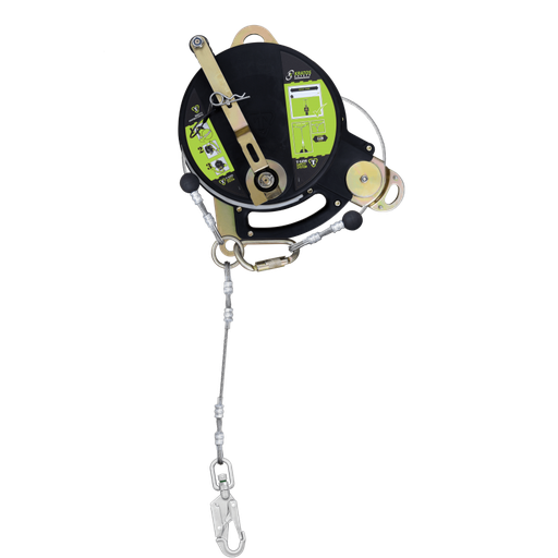 FA60039 T-LINE, Retractable fall arrester with Stainless Steel dual safety cable with integrated recovery system