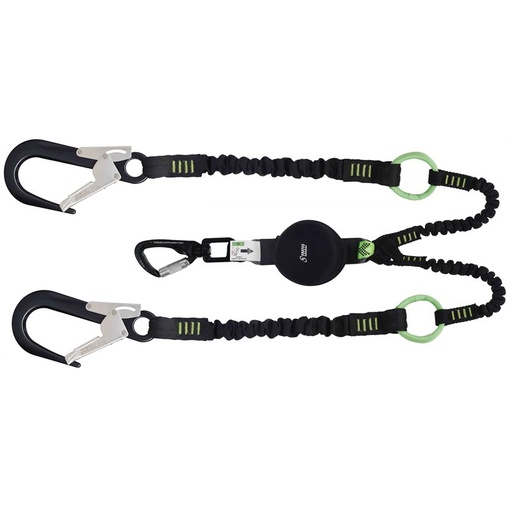 [FA3082420] FA3082420 GRAVITY-S, 2 m forked expandable energy absorbing lanyard with intermediate tie-back rings