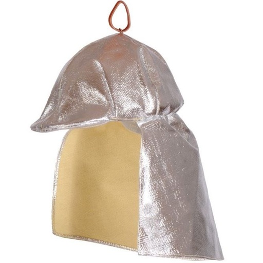[452] HR4 BARA Aluminized Viscose Helmet Cover for protection against radiant heat and molten metal splash