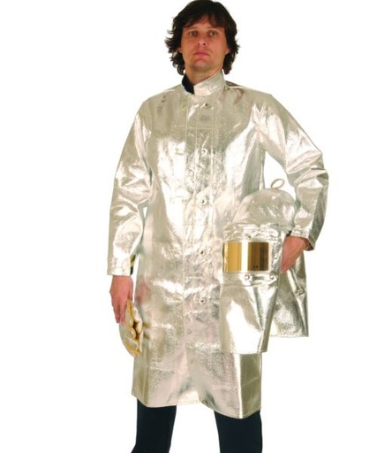 [1452-120] HR4 BARA Aluminized Viscose Jacket for protection against radiant heat and molten metal splash, 120cm