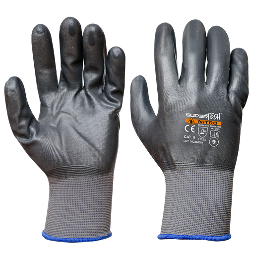 SUPER TECH NITRO Nitrile Coated Safety work gloves