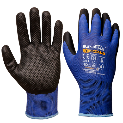 [STDiamant] SUPER TECH DIAMANT Microfoam Nitrile Mini-cavities coated safety gloves