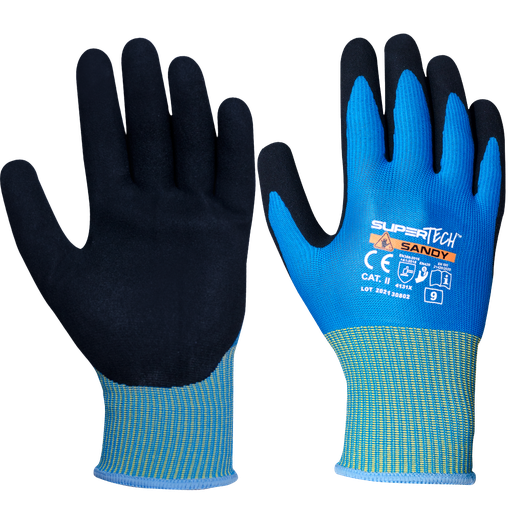 SUPER TECH SANDY Nitrile Sandy Coated заштитни ракавици