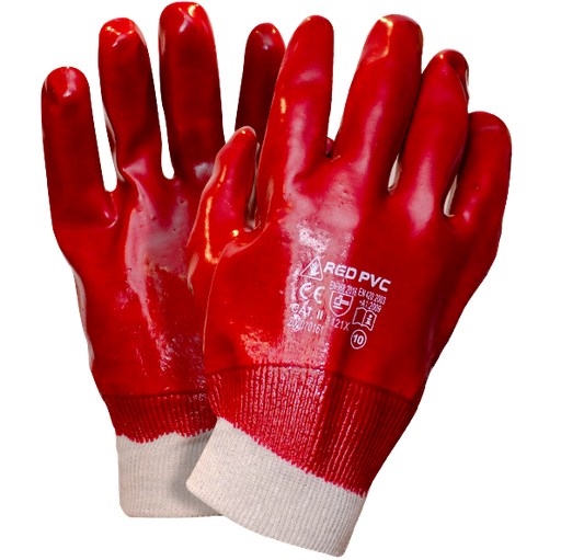 [RedXL] RED PVC Safety work gloves
