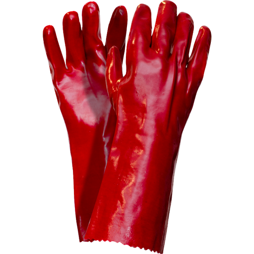 [Fred35XL] FULL RED 35 PVC Coated Заштитни Хемиски Ракавици, должина 35cm