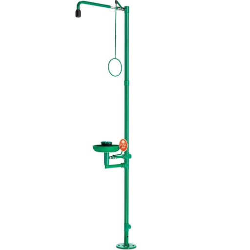 [BR 837 585] ClassicLine body safety shower with eye shower with bowl, draining of the eye shower over the stand pipe, Hand/O Shower and Eyewash