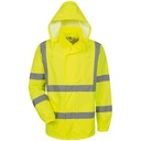 ONNO/HAUKE Hi-Vis Waterproof/Breathable (Class 4:4) PU Coated Rain Jacket
