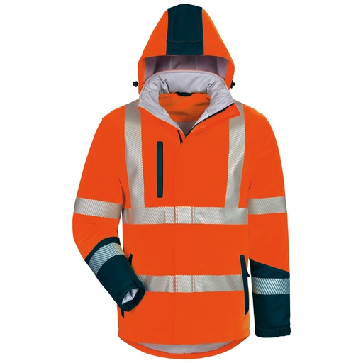 [2356] JORIS/SVERRE Hi-Vis 2-in-1 Padded Waterproof Breathable Softshell (3L), Segmented tape