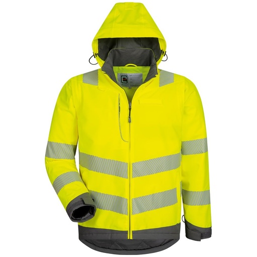 [224] ANDOMAR/HADEMAR Hi-Vis 2-in-1 Padded Waterproof Breathable Softshell (3L), Segmented tape