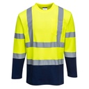 S280 Hi-Vis Cotton Comfort Contrast T-Shirt L/S