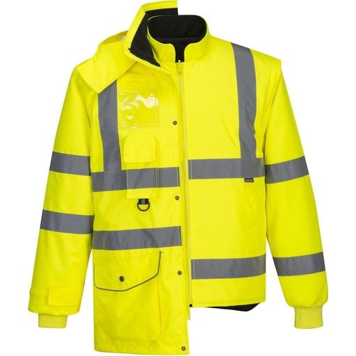 [S427] S427 7-in-1 Breathable Winter Hi-Vis Traffic Jacket
