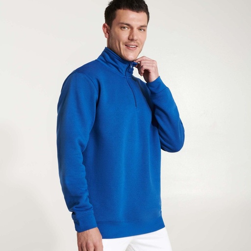 SU1109 ANETO Sweatshirt with matching half zip and polo neck