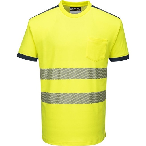 [T181] T181 PW3 Маица со висока видливост Cotton Comfort S/S