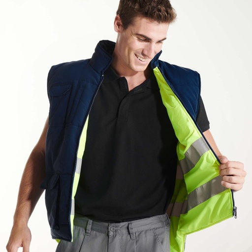 [HV9313] HV9313 PERSEI Reversible Hi-Vis Елек со повеќе џебови