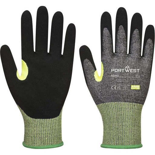 [A650] A650 CS VHR15 Nitrile Foam Cut Glove, Cut (E)