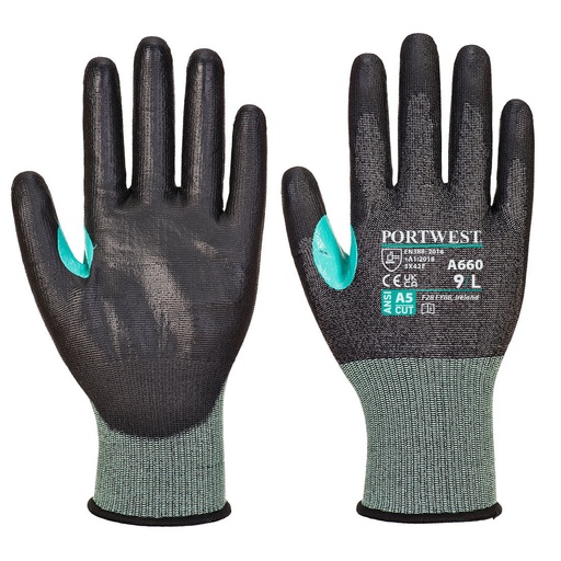 [A660] A660 CS VHR18 PU Cut Glove, Cut (F)