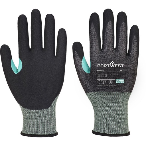 [A661] A661 CS E18 Nitrile Foam Cut ракавици, Cut (E)