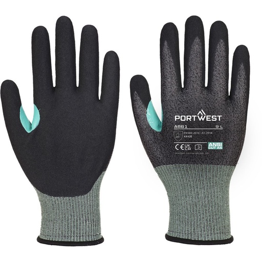[A661] A661 CS VHR18 Nitrile Foam Cut Glove, Cut (E)