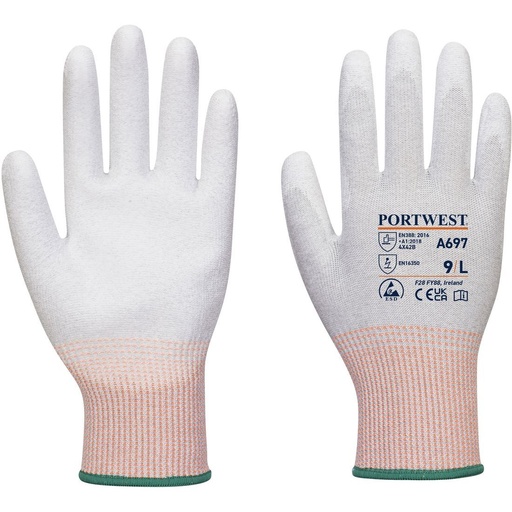 [A697] A697 LR13 ESD PU Palm Glove, Cut (B)