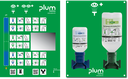 4770 Combi-Station with 1x200ml pH Neutral+ 1x500ml Plum Πλύσιμο ματιών+ βάση τοίχου+ εικονόγραμμα