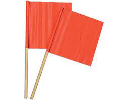 [GE-6040] GE 6040 Road Work Flag -  Dimensions: 38x38 cm
